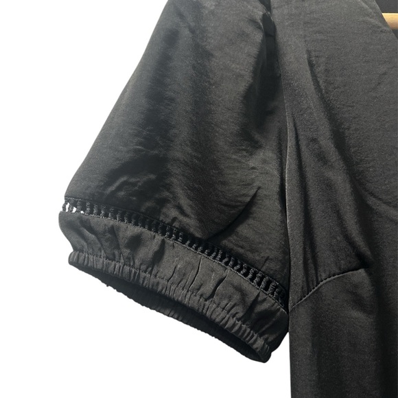 Boho Style Black Maxi Dress with Puff Sleeves~ NWT~ Size S - Picture 3 of 4